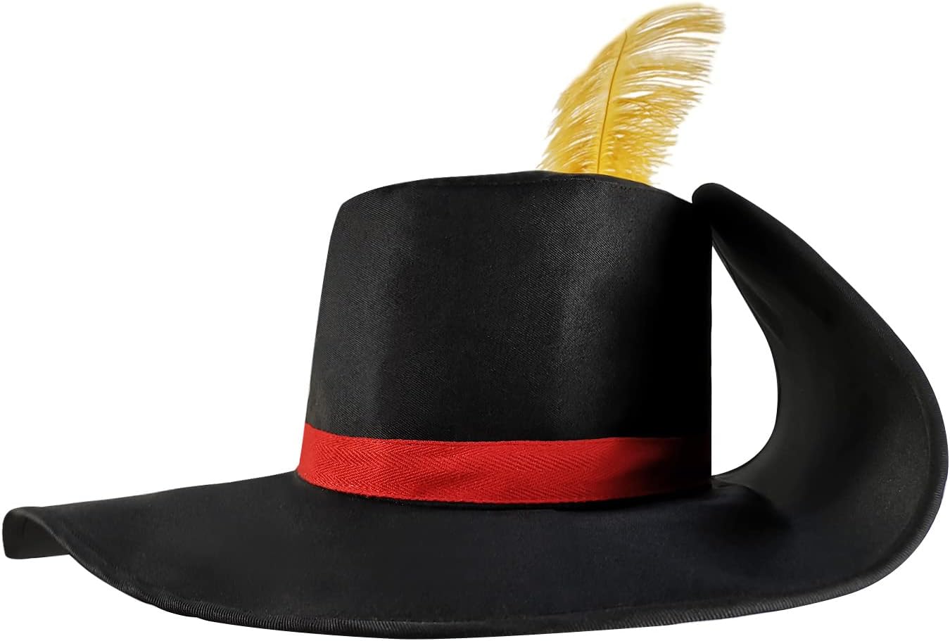 【if you have/Feather Hat】 Xuminvty Puss in Boots Hat with Yellow Feather Toddler Puss